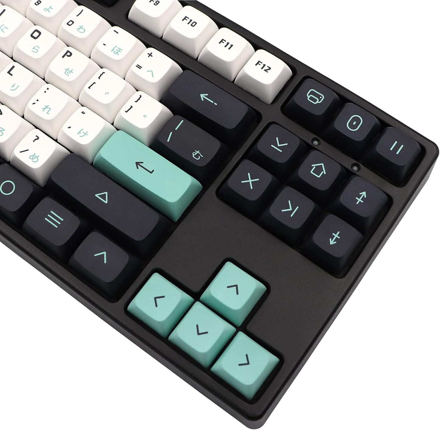 JSJT Keycaps-Japanese Keycap 129 Keys XDA Profile Keycap Set Tri-Color PBT Key Caps Suitable for 61/64/87/96/98/104/108 Cherry MX Switch Mechanical Keyboards