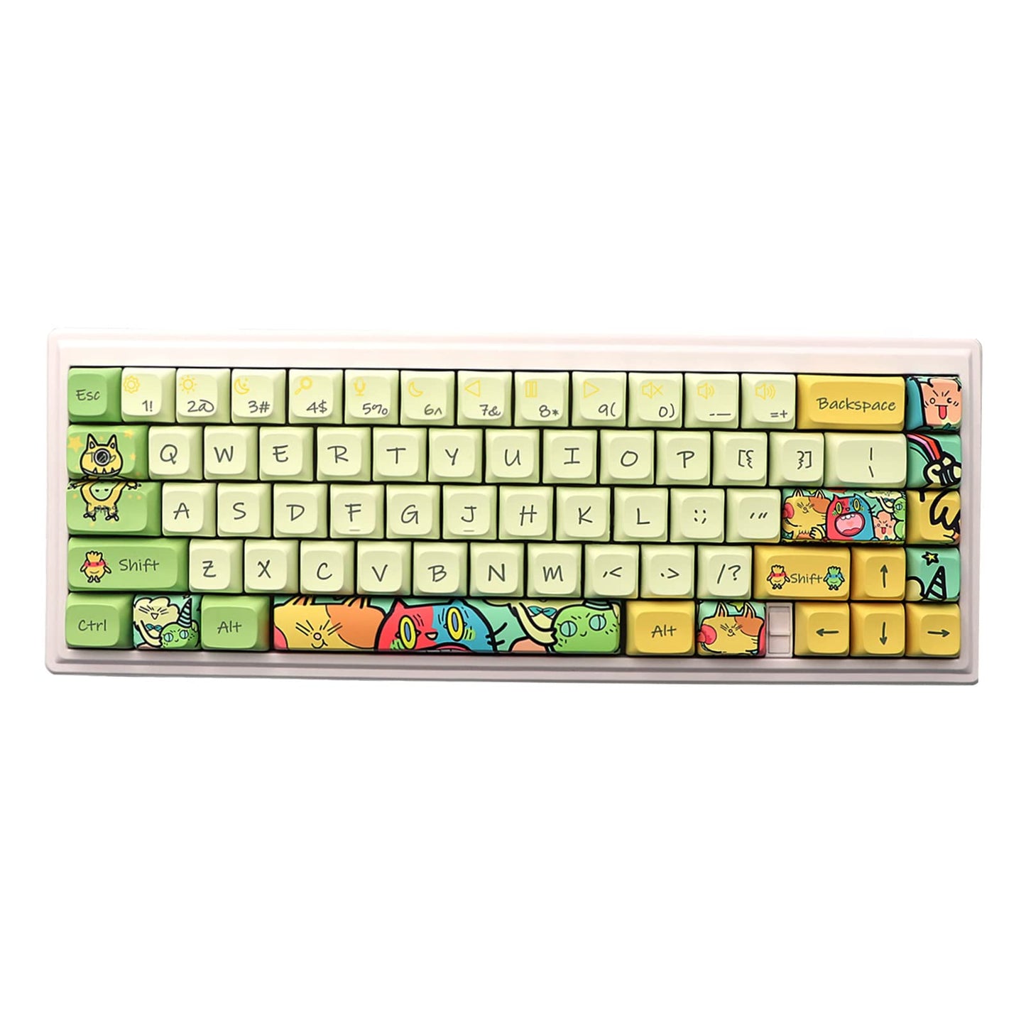 JSJT Keycaps XDA Profile Key Caps Magical Elves Themed Keycap 135 Keys PBT Dye Sublimation Keycap Set Suitable for ANSI/ISO Layout Cherry MX Switch Mechanical Keyboards