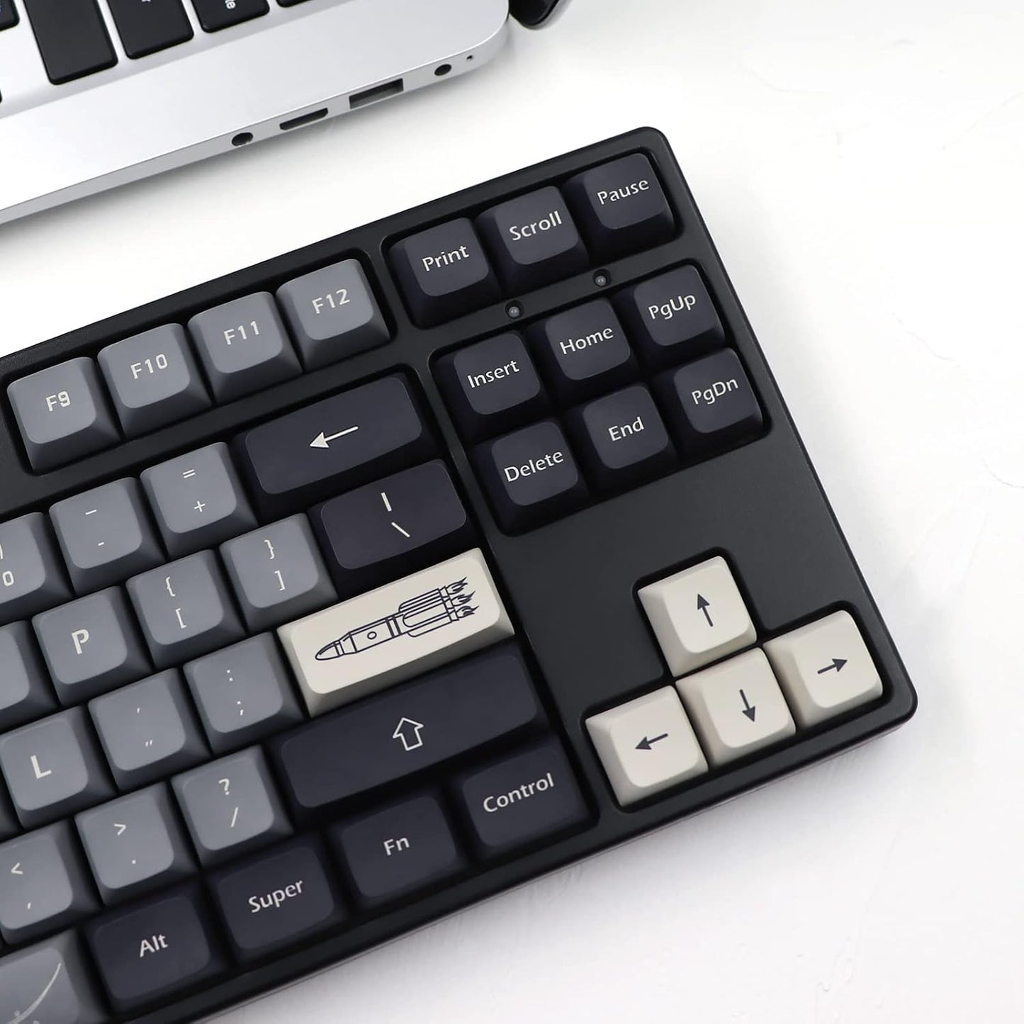 JSJT Custom Keycap PBT XDA Profile Keycaps Aerospace Apollo Themed Keycaps 133 Keys for 61/64/68/87/96/104/108 Cherry Gateron MX Switches Mechanical Gaming Keyboard(6.25U 7U Spacebar)