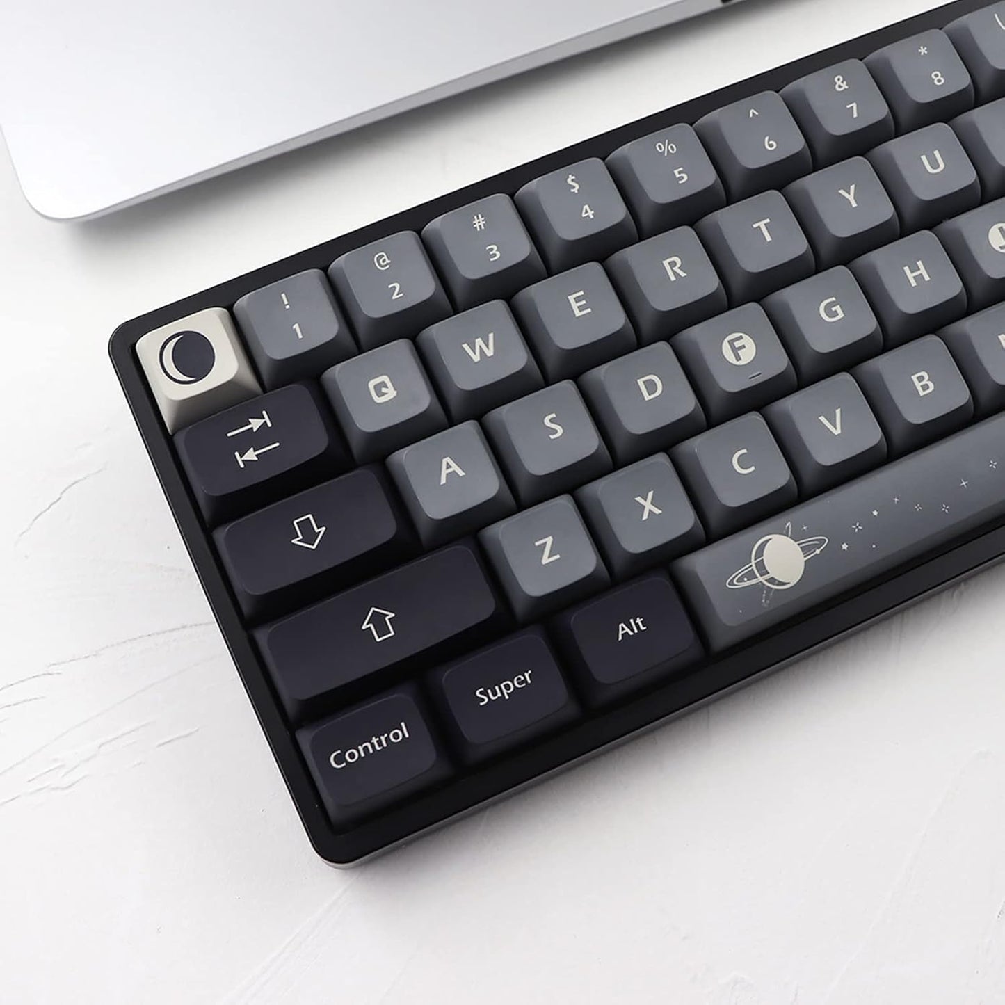 JSJT Custom Keycap PBT XDA Profile Keycaps Aerospace Apollo Themed Keycaps 133 Keys for 61/64/68/87/96/104/108 Cherry Gateron MX Switches Mechanical Gaming Keyboard(6.25U 7U Spacebar)