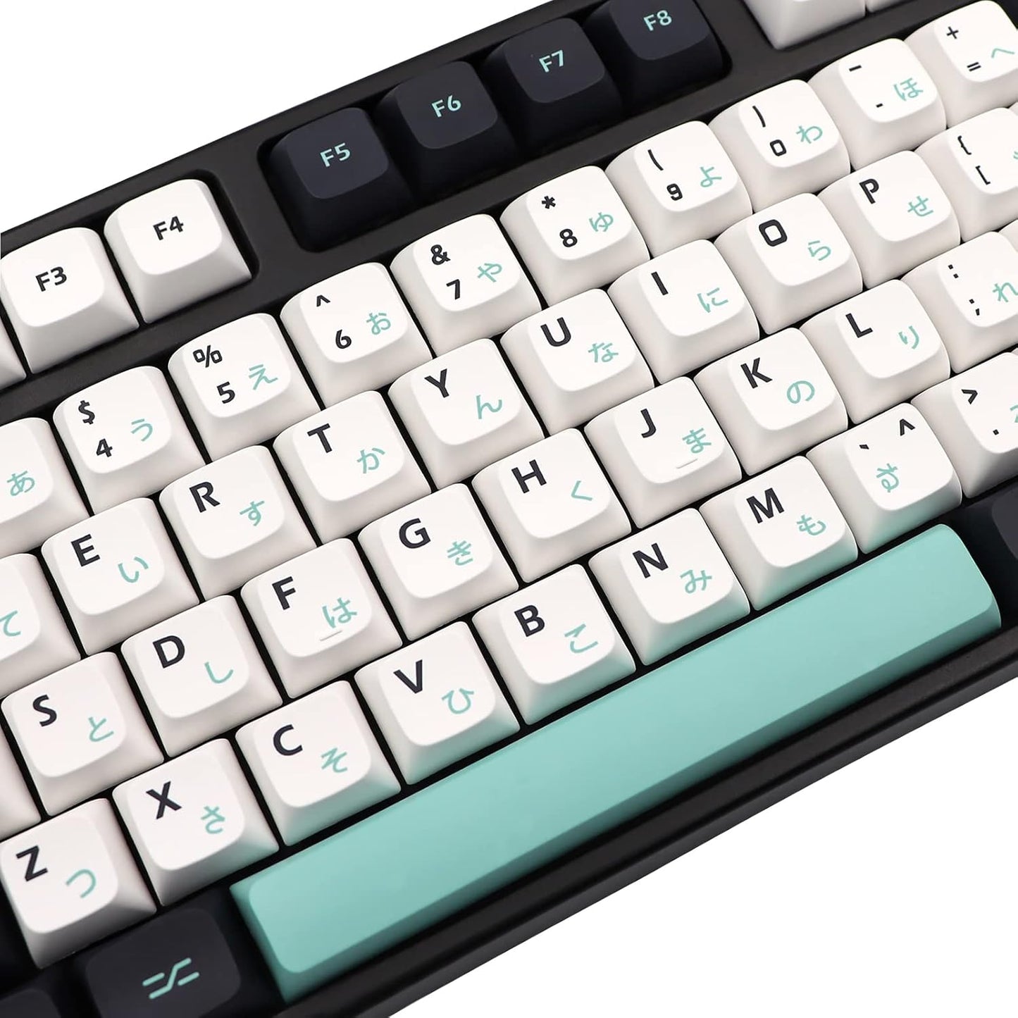 JSJT Keycaps-Japanese Keycap 129 Keys XDA Profile Keycap Set Tri-Color PBT Key Caps Suitable for 61/64/87/96/98/104/108 Cherry MX Switch Mechanical Keyboards