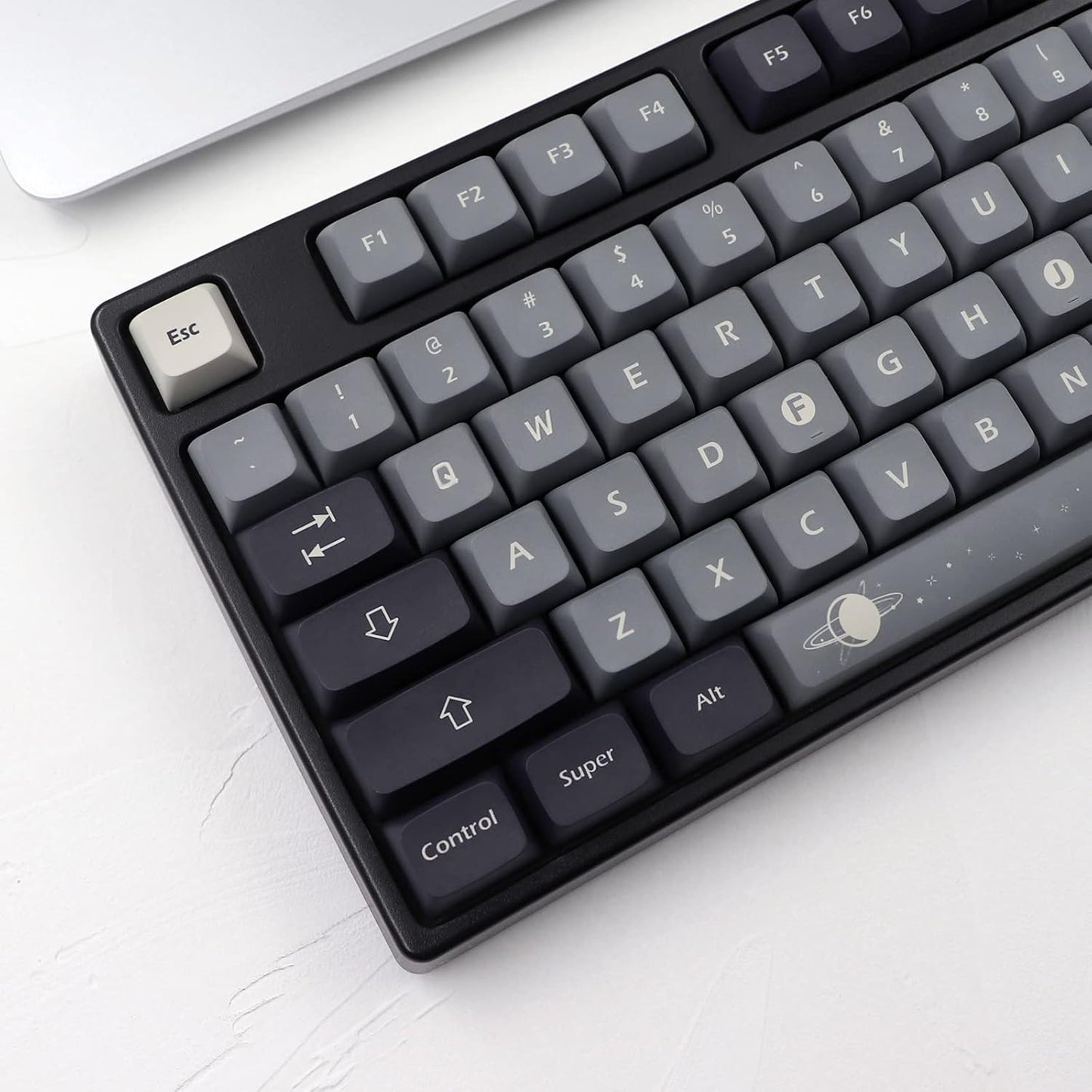 JSJT Custom Keycap PBT XDA Profile Keycaps Aerospace Apollo Themed Keycaps 133 Keys for 61/64/68/87/96/104/108 Cherry Gateron MX Switches Mechanical Gaming Keyboard(6.25U 7U Spacebar)