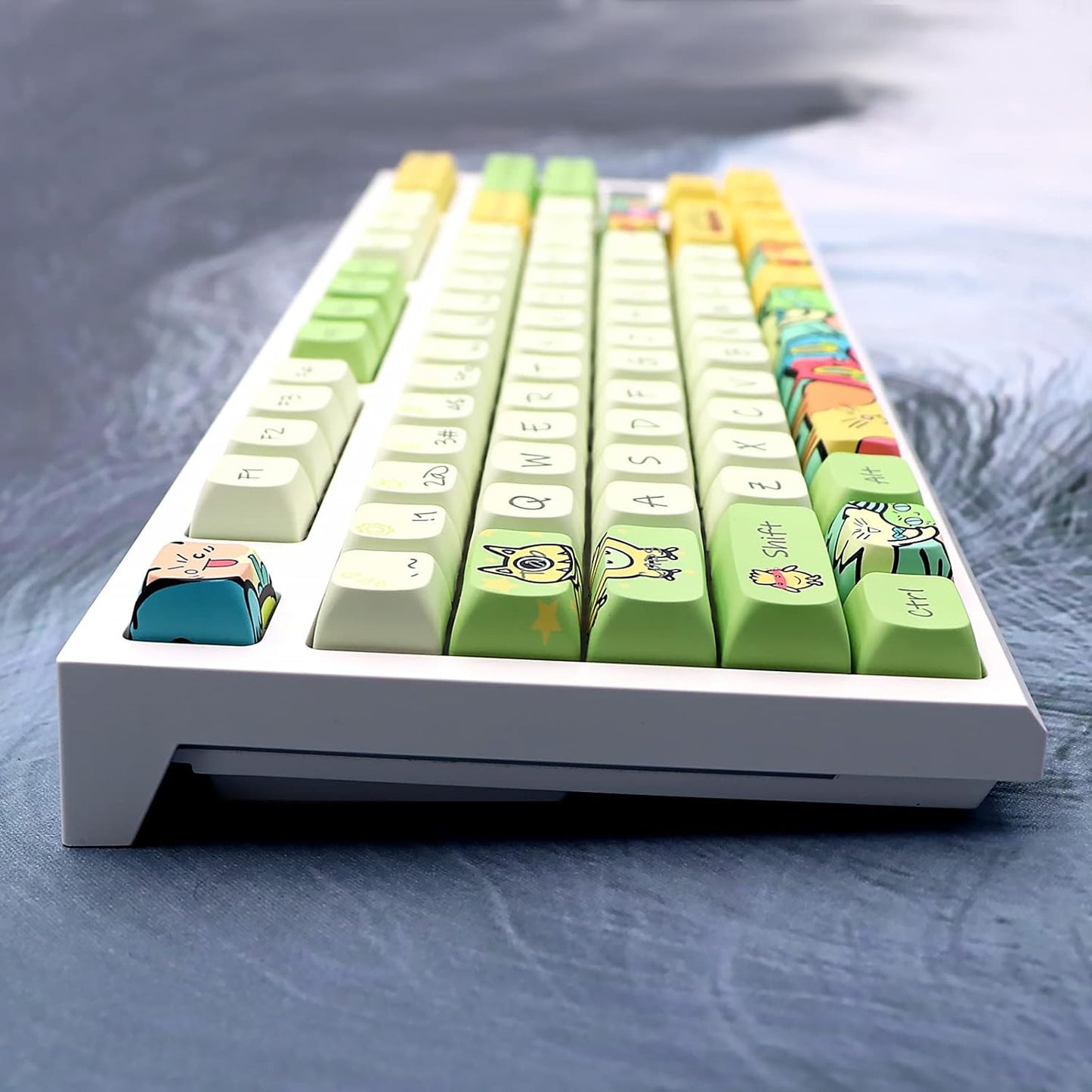 JSJT Keycaps XDA Profile Key Caps Magical Elves Themed Keycap 135 Keys PBT Dye Sublimation Keycap Set Suitable for ANSI/ISO Layout Cherry MX Switch Mechanical Keyboards