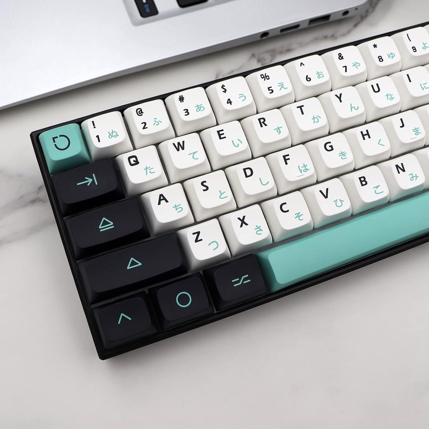 JSJT Keycaps-Japanese Keycap 129 Keys XDA Profile Keycap Set Tri-Color PBT Key Caps Suitable for 61/64/87/96/98/104/108 Cherry MX Switch Mechanical Keyboards