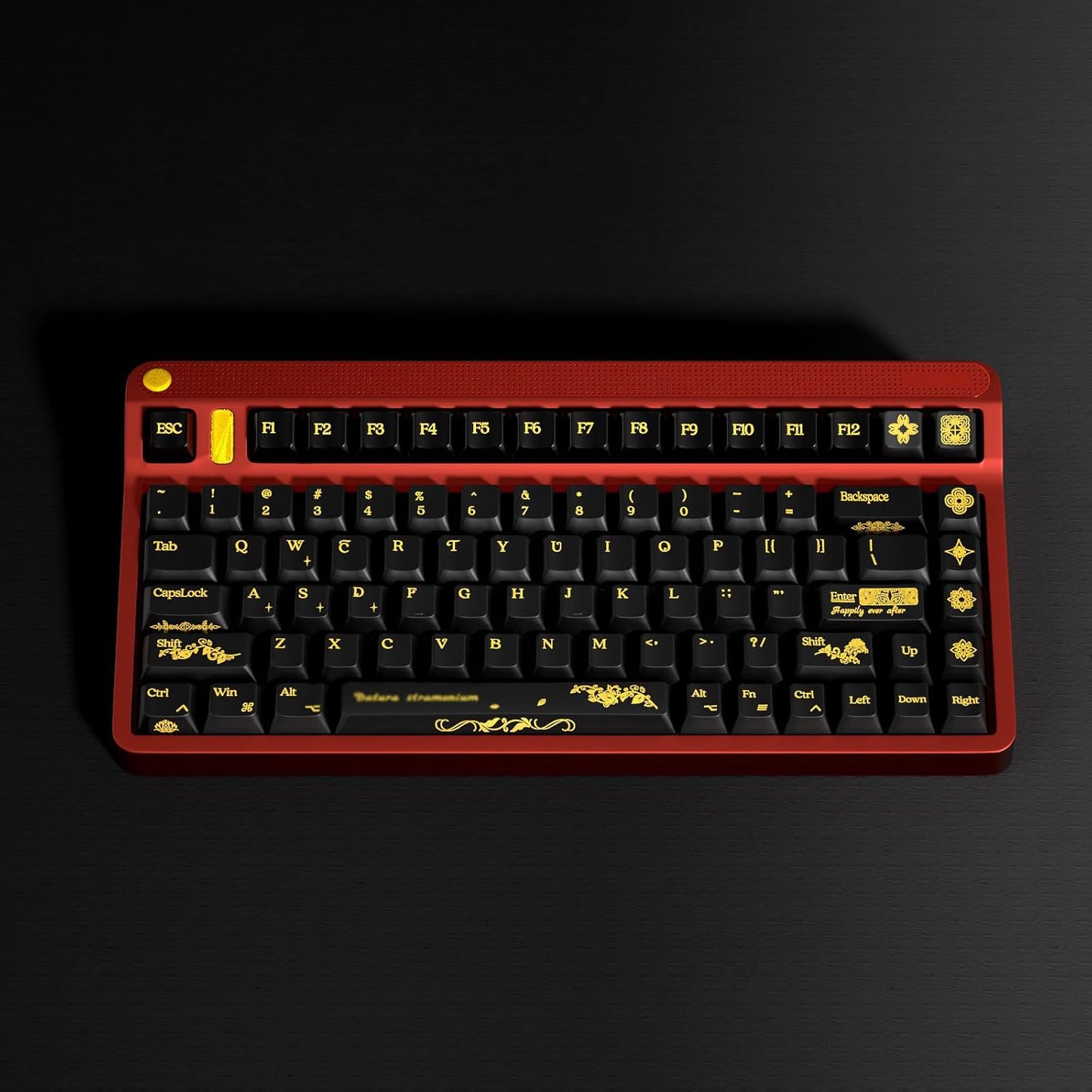 JSJT Black Keycaps,Transparent PC+PBT Cherry Profile Keycaps 180 Keys Hot Stamping Process Pattern Custom Keycap Set for Cherry MX Switch Mechanical Keyboards(Only Key Caps)