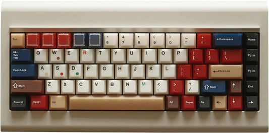 JSJT PC Translucent Keycap Set-7 Color Vintage Mixed Light Themed Keycaps,186 Keys Colorful Cherry Profile Key Caps Suitable for Cherry Mx Switch Mechanical Keyboard Keycaps