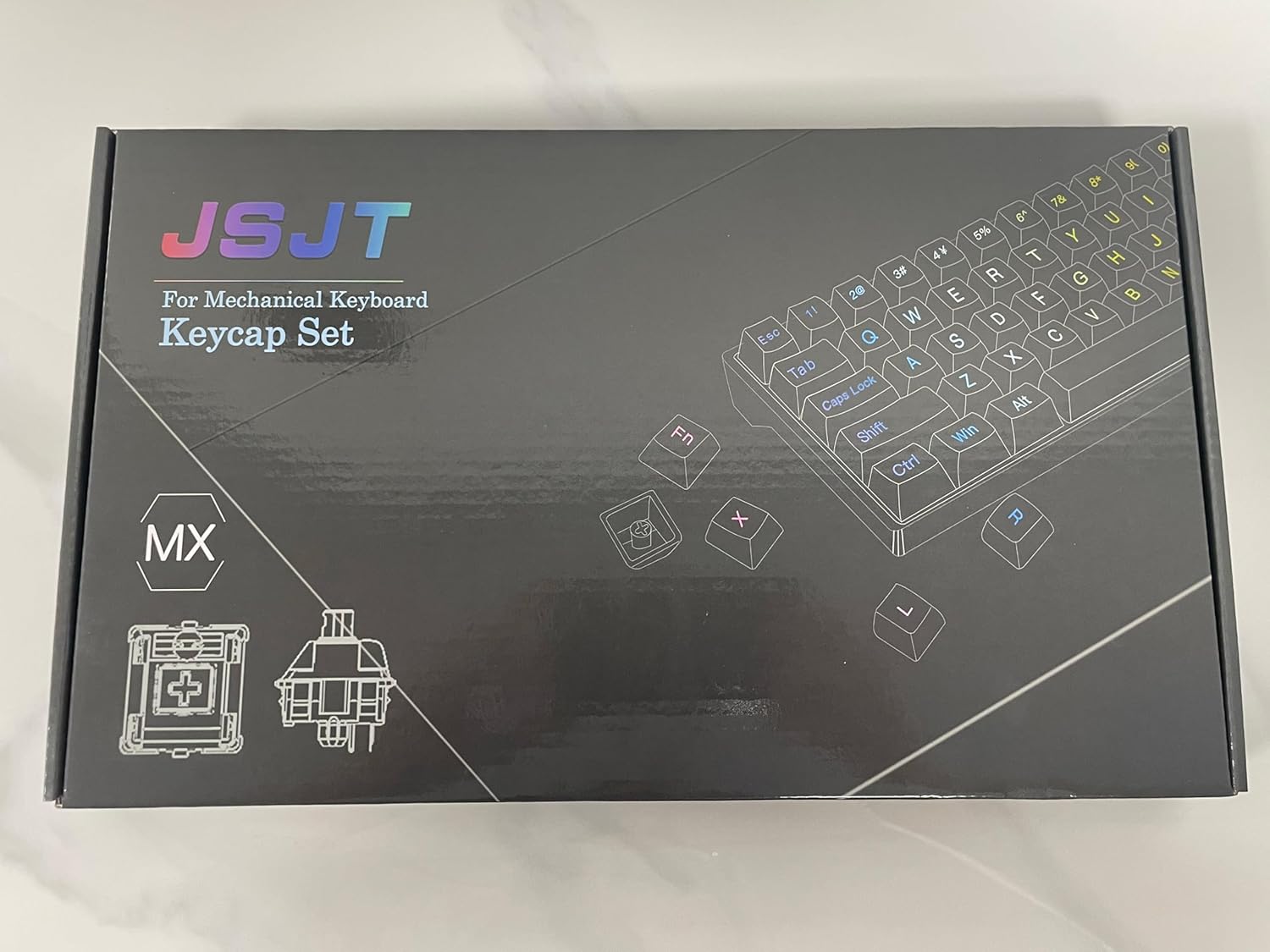 JSJT Ink Lotus Keycaps 140 Keys OEM Profile Keycap PBT Dye Sublimation Key Caps for ANSI/ISO Layout Cherry MX Switch Mechanical Gaming Keyboards GK61/68/87/96/104/108 (with 6.25u spacebar)
